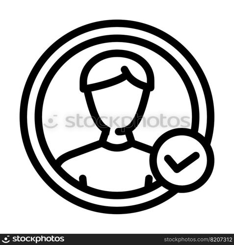 new user registration line icon vector. new user registration sign. isolated contour symbol black illustration. new user registration line icon vector illustration