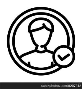 new user registration line icon vector. new user registration sign. isolated contour symbol black illustration. new user registration line icon vector illustration