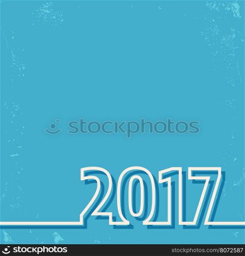 New year 2017 grunge background. Cover brochure, flyer, greeting card template. Vector illustration