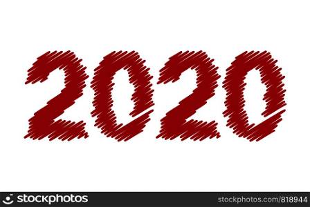New year 2020. flat new year design