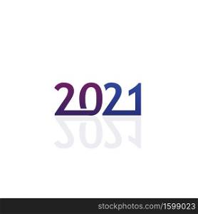 New year 2021 design vector logo and design number