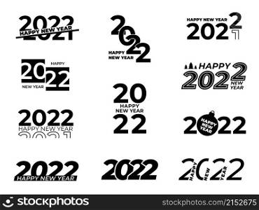 New year 2022 labels. Happy new year 22, calendar numbers logo design. Isolated text signs, artwork typography celebration recent vector symbols. 2022 event, celebration new year holiday. New year 2022 labels. Happy new year 22, calendar numbers logo design. Isolated text signs, artwork typography celebration recent vector symbols