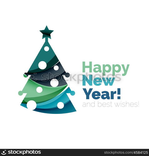 New Year and Christmas holiday elements. 2017 New Year and Christmas holiday elements. Vector abstract geometric design with white space for text