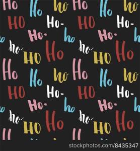 New Year and Christmas seamless pattern, with Ho Ho Ho hand drawn letters, vector Illustration Background.. New Year and Christmas seamless pattern, with Ho Ho Ho hand drawn letters, vector Illustration Background