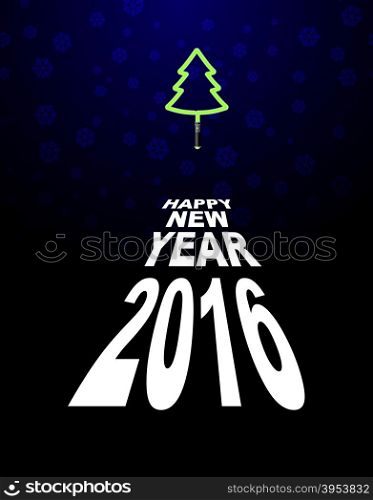 New year and Christmas tree. Light Christmas tree on new years. Words run stretching back to depths of cosmos. Black space background and white text.&#xA;