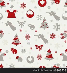 New Year Christmas seamless colorful background. Seamless repeating pattern.. New Year Christmas