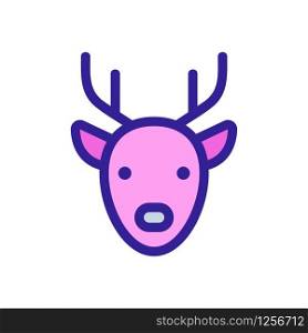 New Year deer icon vector. A thin line sign. Isolated contour symbol illustration. New Year deer icon vector. Isolated contour symbol illustration
