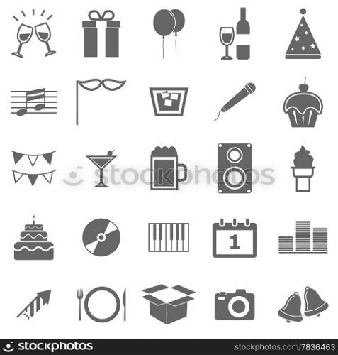 New Year icons on white background, stock vector