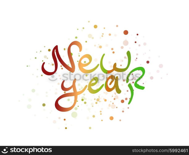 New year lettering word. New year lettering word. Vector illustration