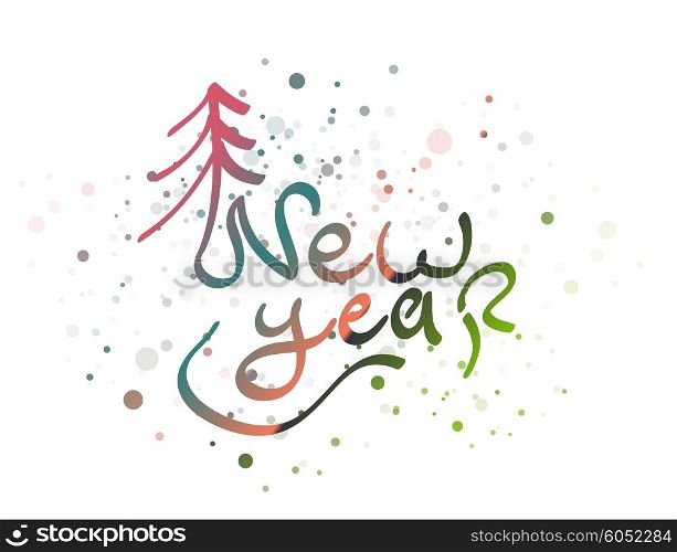 New year lettering word. New year lettering word. Vector illustration