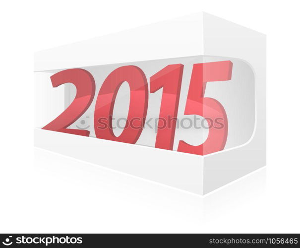 new year packing box vector illustration isolated on white background