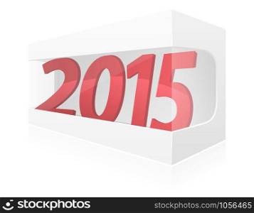 new year packing box vector illustration isolated on white background