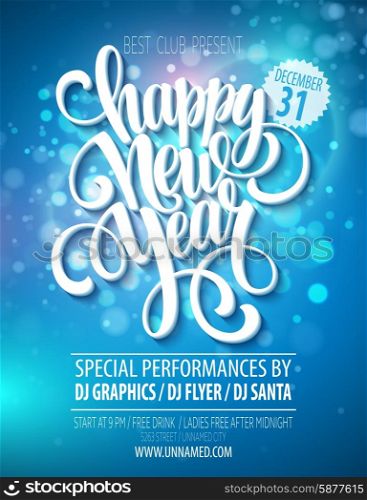 New Year party poster template. Vector illustration. New Year party poster template. Vector illustration EPS 10