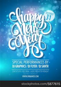 New Year party poster template. Vector illustration. New Year party poster template. Vector illustration EPS 10