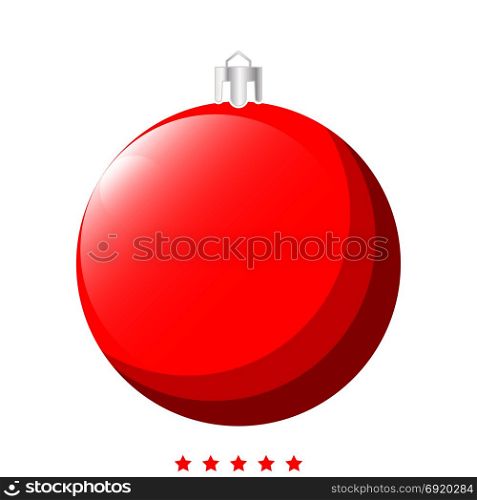 New Year&rsquo;s sphere. Christmas ball icon . . New Year&rsquo;s sphere. Christmas ball icon . It is flat style