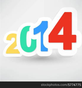 New Year`s celebration card design with floating numbers.