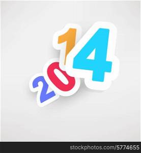 New Year`s celebration design with vivid floating numbers