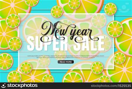 New Year sale Background Vector background for banner, poster, flyer
