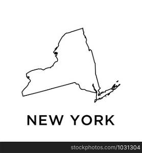 New York map icon design trendy
