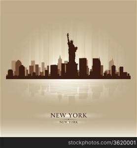 New York skyline city silhouette