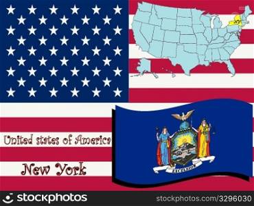 new york state illustration, abstract vector art