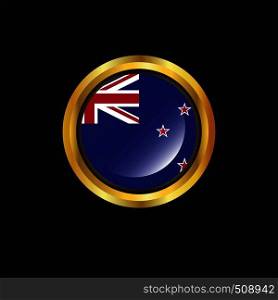 New Zealand flag Golden button