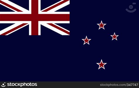 New Zealand flag image for any design in simple style. New Zealand flag image