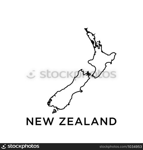 New Zealand map icon design trendy