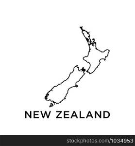 New Zealand map icon design trendy