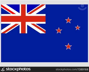 New Zealand National flag. original color and proportion. Simply vector illustration background, from all world countries flag set for design, education, icon, icon, isolated object and symbol for data visualisation