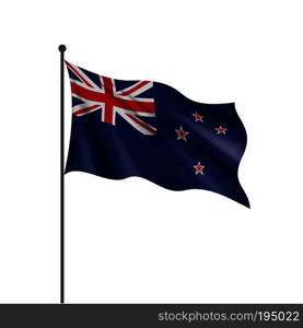 New Zealand national flag, vector illustration on a white background. New Zealand flag, vector illustration on a white background