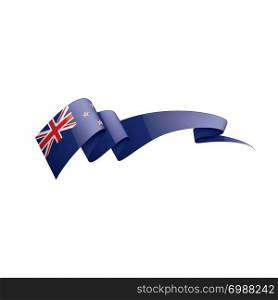 New Zealand national flag, vector illustration on a white background. New Zealand flag, vector illustration on a white background