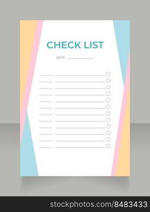 Newborn baby checklist worksheet design template. Printable goal setting sheet. Editable time management sample. Scheduling page for organizing personal tasks. Montserrat, Myriad Pro fonts used. Newborn baby checklist worksheet design template