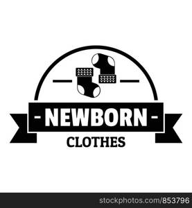 Newborn clothes logo. Simple illustration of newborn clothes vector logo for web. Newborn clothes logo, simple black style