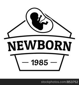 Newborn logo. Simple illustration of newborn vector logo for web. Newborn logo, simple black style