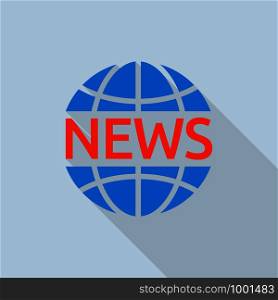 News global logo. Flat illustration of news global vector logo for web design. News global logo, flat style
