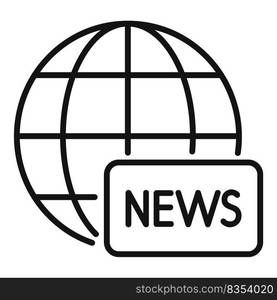 News icon outline vector. Camera tv. Media reporter. News icon outline vector. Camera tv