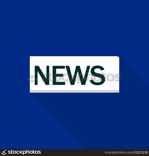 News logo. Flat illustration of news vector logo for web design. News logo, flat style