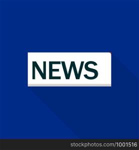 News logo. Flat illustration of news vector logo for web design. News logo, flat style