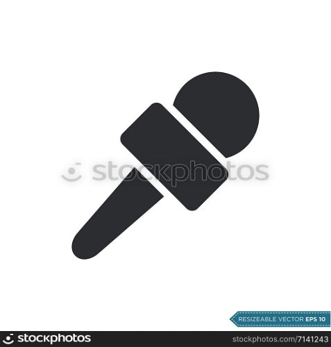 News Microphone Icon Vector Template Illustration Design