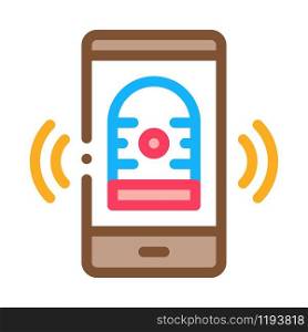 News On Phone Icon Vector. Outline News On Phone Sign. Isolated Contour Symbol Illustration. News On Phone Icon Vector Outline Illustration