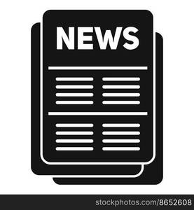 News paper icon simple vector. Web page. Press media. News paper icon simple vector. Web page