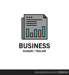 Newspaper, Business, Financial, Market, News, Paper, Times Business Logo Template. Flat Color