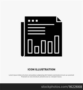 Newspaper, Business, Financial, Market, News, Paper, Times solid Glyph Icon vector