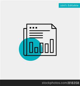 Newspaper, Business, Financial, Market, News, Paper, Times turquoise highlight circle point Vector icon