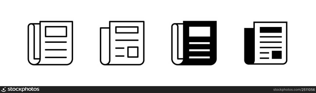 Newspaper icon design element suitable for websites, print design or app