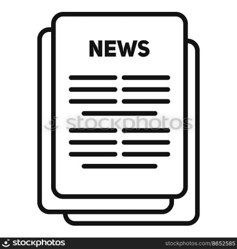 Newspaper icon outline vector. News paper. Web page. Newspaper icon outline vector. News paper
