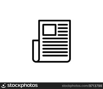 Newspaper icon thin line for web and mobile Vector Image