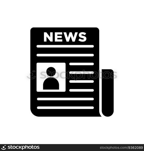 Newspaper icon vector on trendy design