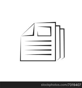 newspaper icon vector template